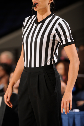 Female basketball official