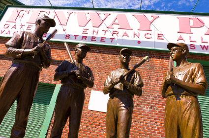 Teammates statue outside Fenway Park