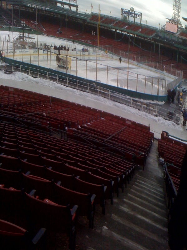 Fenway Park rink January 2010