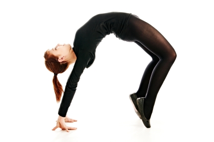 Gymnast doing backflip