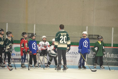 Ryan Suter coaching youth hockey