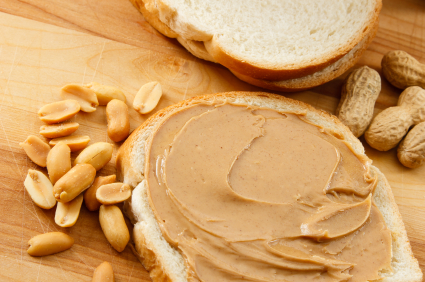 Peanut butter on bread