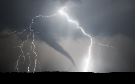 Tornado and lightning