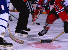 Ice hockey faceoff