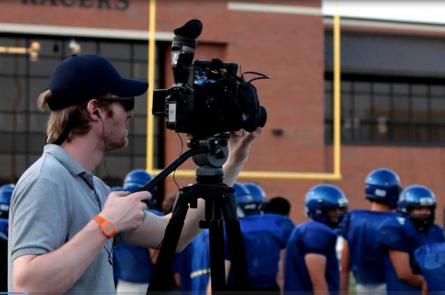 Videotaping football practice